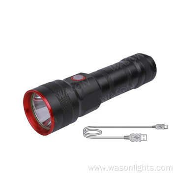 Top Grade Tactical 300 Meters Long Range 26650/18650 Handy Strong Light Aluminium Alloy Led Flashlight